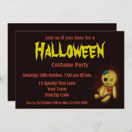 Convites Boneca de pano voodoo com botões Patches e pinos