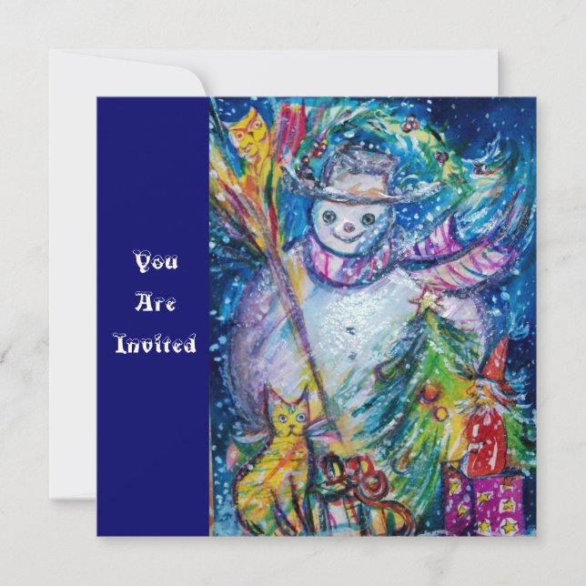 Convites BONECo com brinquedos, Festa de Natal (Frente)