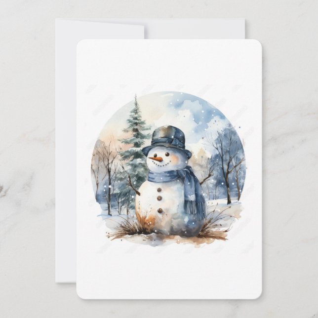 Convites Boneco de neve (Frente)