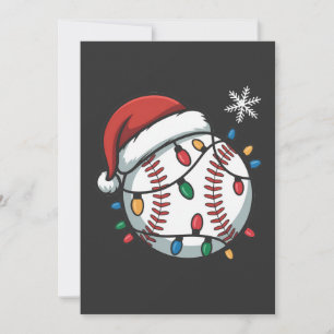 Convites Boneco de Neve Beisebol Natal Papai Noel Beisebol 