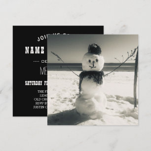 Convites boneco de neve da costa
