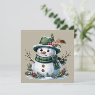 Convites Boneco de Neve de Natal Temporada de Inverno Feria