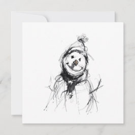 Convites Boneco de Neve Feliz Sorridente