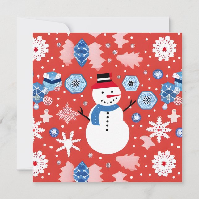 Convites Boneco de Neve Relaxando (Frente)