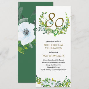 Convites Bonita 80 de Aniversários Convidam Mulheres