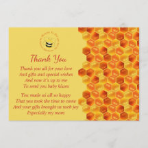 Bonita Abelha Que Era Chá de fraldas Obrigado