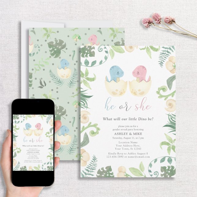 Convites Bonita, Dinossauro, Sexo, Revela Selva (Criador carregado)