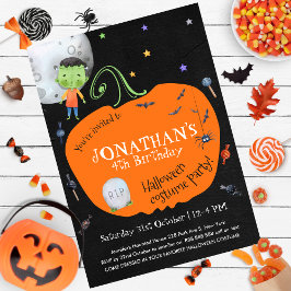Convites Bonita Festa de Costume das Crianças do Halloween 