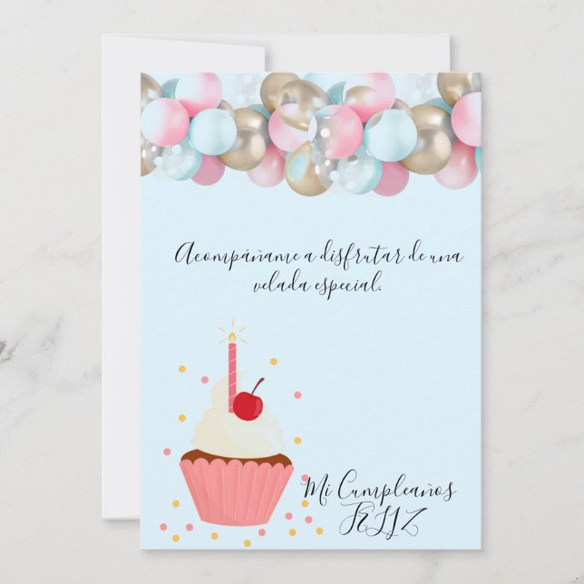 Convites bonita Invitation de festejo (Frente)