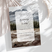 Bonita Moderna Mola Aquarela Floresta Paisagem Cas