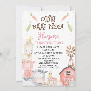 Convites Bonitas Fazendas De Meninas Pareciam Vegtables Ani