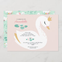 Bonitinha rosa, elegante, bonita, de cisne