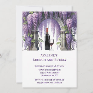 Convites Bonito Arch da Wisteria Roxo Brunch e Borrão