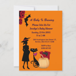 Convites Bonito bebê está criando Chá de fraldas de gato de