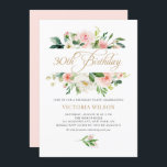 Convites Bonito Blush Peony Floral Frame aniversário de 30<br><div class="desc">convite de festas floral bonito. Apresenta uma estrutura floral de cor aquosa de peões cor-de-pêssego,  margaridas e rosas com acentos verdes. Personalize adicionando nomes,  data,  hora e outros detalhes. Este convite floral é perfeito para festas de aniversário de primavera e jardim.</div>