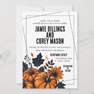 Convites Bonito Casamento de Pumpkins