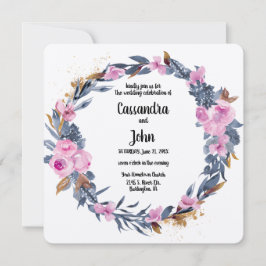 Convites Bonito Casamento Floral Wreath