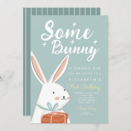 Convites Bonito Coelhinho Branco Um Coelhinho Virando Um An
