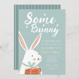 Convites Bonito Coelhinho Branco Um Coelhinho Virando Um An