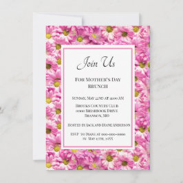 Convites Bonito Dia de as mães de Visitas Rosa Brunch