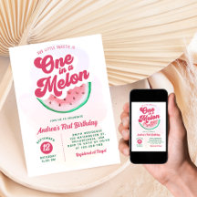 Bonito em Melancia Melão Primeiro Aniversário