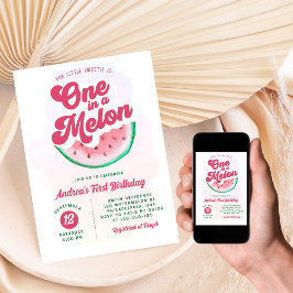 Convites Bonito em Melancia Melão Primeiro Aniversário