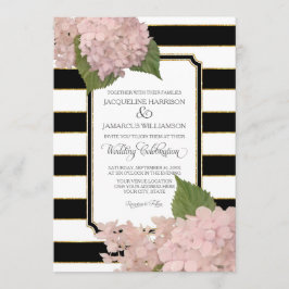 Convites Bonito Floral Moderna Esquerda Negra Elegante