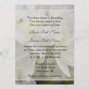 Convites Bonito flores brancas de azálea casamento cristã