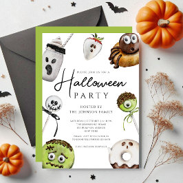 Convites Bonito Halloween de doces assustadores
