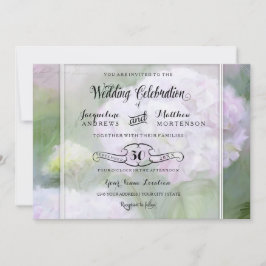 Convites Bonito Hydrangea Garden Flowers Script Typografia