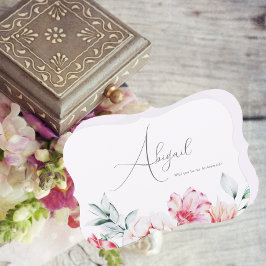 Convites Bonito Lavanda Floral Você será minha dama de Brid