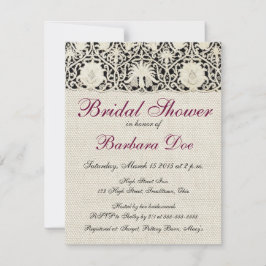 Convites Bonito Linen White Lace Antique de Casamento 