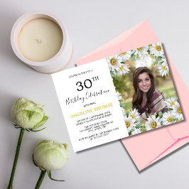 Convites Bonito margarida branca vegetação floral fotográfi