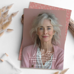 Convites Bonito Mauve Floral Botânica Foto Botânica 65º Ani