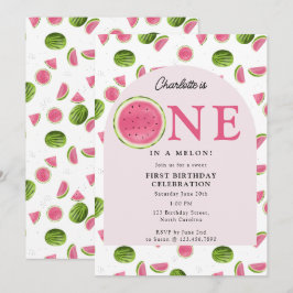 Convites Bonito no Aniversário do Verão de Melon Watermelon