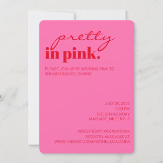 Convites Bonito no Chá de panela rosa