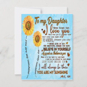 Convites Bonito para o meu presente de filha, melhor presen