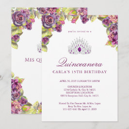 Convites Bonito para o Rosa de Quinceanera