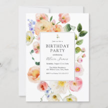 Bonito Pastel Floral Birthday