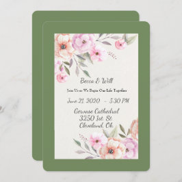 Convites Bonito Pétalas de Pastel