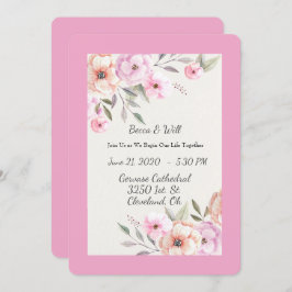 Convites Bonito Pétalas de Pastel