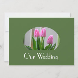 Convites Bonito primavera pink tulipas flores do casamento 