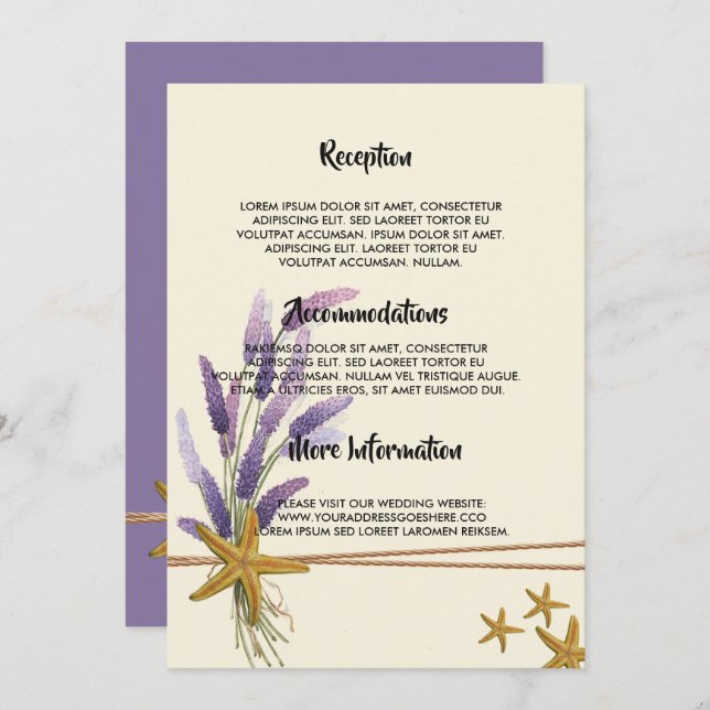 Convites bonito programa de casamento simples (Frente/Verso)