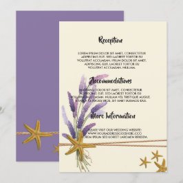 Convites bonito programa de casamento simples