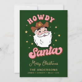 Convites Bonito Retro Howdy Papais noeis Cowboy Texas Natal