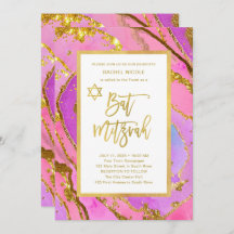 Bonito rosa e Dourado Geode | Bat Mitzvah
