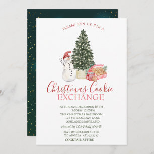 Convites Bonito Snowman,Pine Tree,Cookies