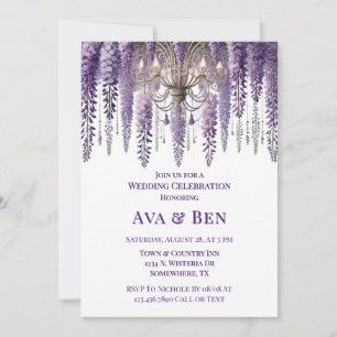 Convites Bonito Wisteria Chandelier Wedding