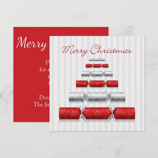 Convites Bonitos de Natal elegantes (Frente/Verso)