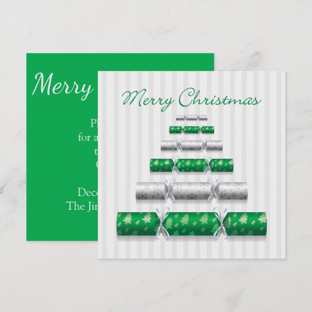 Convites Bonitos de Natal elegantes (Frente/Verso)